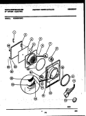 DOOR PARTS Diagram and Parts List for WDE436RBD0  Frigidaire Dryer