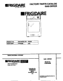 COVER Diagram and Parts List for FDG216RBS2  Frigidaire Dryer