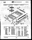 COOKTOP PARTS Diagram and Parts List for 30-4998-23-02  Tappan Range