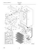 CABINET Diagram and Parts List for FCRS201RFB2  Frigidaire Refrigerator
