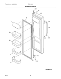 REFRIGERATOR DOOR Diagram and Parts List for CRSH237LW3  Frigidaire Refrigerator