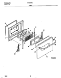 DOOR Diagram and Parts List for FED300WCWD  Frigidaire Range