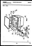 TUB AND FRAME PARTS Diagram and Parts List for DB700AW1  Frigidaire Dishwasher
