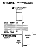 COVER Diagram and Parts List for WRT21BGAD3  Frigidaire Refrigerator