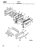 DOOR / DRAWER Diagram and Parts List for TGB557CES2  Tappan Wall Oven