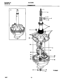 TRANSMISSION Diagram and Parts List for MLXE62RED3  Frigidaire Washer Dryer Combo