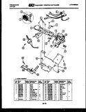 BURNER, IGNITER AND VALVE Diagram and Parts List for DG2000DW1  Frigidaire Dryer
