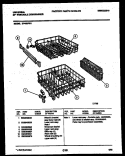 RACKS AND TRAYS Diagram and Parts List for DP400PWW1  Frigidaire Dishwasher
