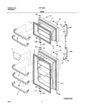 DOORS Diagram and Parts List for FRT18B5AT6  Frigidaire Refrigerator