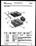 RACKS AND TRAYS Diagram and Parts List for 61-1014-10-00  Tappan Dishwasher
