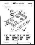 COOKTOP PARTS Diagram and Parts List for CGC4S8WXE  Gibson Range