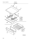 TOP/DRAWER Diagram and Parts List for FEF336ECH  Frigidaire Range