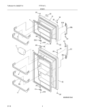 DOOR Diagram and Parts List for FFHT1817LS0  Frigidaire Refrigerator