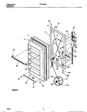 DOOR Diagram and Parts List for FFU21D9CW0  Frigidaire Freezer