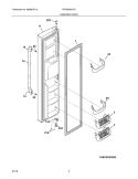 FREEZER DOOR Diagram and Parts List for FPUS2686LF0  Frigidaire Refrigerator