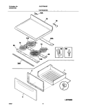 TOP / DRAWER Diagram and Parts List for GLEF376AQE  Frigidaire Range