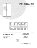 COVER Diagram and Parts List for FGHS2667KB1  Frigidaire Refrigerator