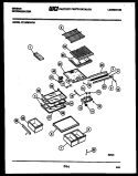 SHELVES AND SUPPORTS Diagram and Parts List for RT19F6WV3B  Gibson Refrigerator