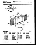 WINDOW MOUNTING PARTS Diagram and Parts List for A06LH6L1  Frigidaire Air Conditioner