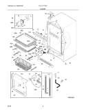 CABINET Diagram and Parts List for PLFU1777DS1  Frigidaire Freezer