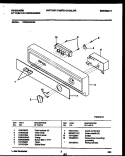 CONSOLE AND CONTROL PARTS Diagram and Parts List for FDB232RBR0  Frigidaire Dishwasher