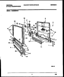DOOR PARTS Diagram and Parts List for MDB662RBR0  Frigidaire Dishwasher