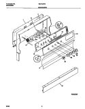 BACKGUARD Diagram and Parts List for MEF305PBWB  Frigidaire Range