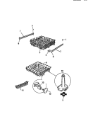 RACK & WASH TOWER Diagram and Parts List for DWU4005W3  Kelvinator Dishwasher