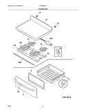 TOP/DRAWER Diagram and Parts List for FEFB66ECH  Frigidaire Range