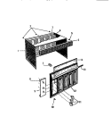 WRAPPER, FRONT Diagram and Parts List for AH09EJ2T1  Frigidaire Air Conditioner
