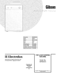 COVER Diagram and Parts List for GWS833CS0  Gibson Washer