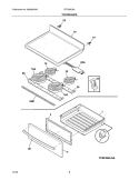 TOP/DRAWER Diagram and Parts List for FEF366LSA  Frigidaire Range