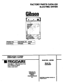 COVER Diagram and Parts List for GDE546RFS1  Gibson Dryer