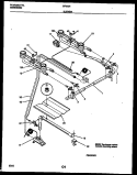 BURNER, MANIFOLD AND GAS CONTROL Diagram and Parts List for GF300NW6  Frigidaire Range