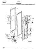FREEZER DOOR Diagram and Parts List for F45WP22EW0  Frigidaire Refrigerator
