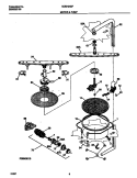 MOTOR & PUMP Diagram and Parts List for MDB124BFR1  Frigidaire Dishwasher