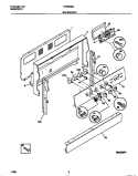 BACKGUARD Diagram and Parts List for TEF355BCDB  Tappan Range