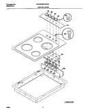 CONTROL PANEL Diagram and Parts List for FEC30C4HTA  Frigidaire Cooktop
