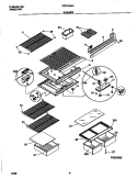 SHELVES Diagram and Parts List for FRT21GNHW0  Frigidaire Refrigerator