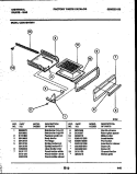BROILER DRAWER PARTS Diagram and Parts List for CG301SP2WJ01  Uni Range