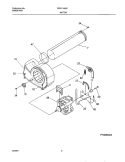 MOTOR, BLOWER Diagram and Parts List for FER111AS0  Frigidaire Dryer