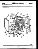 TUB AND FRAME PARTS Diagram and Parts List for SP24D5KYGA  Gibson Dishwasher
