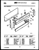 BACKGUARD Diagram and Parts List for 33DEMBWAD3  Tappan Range