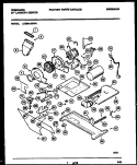 MOTOR, BLOWER AND CABINET PARTS Diagram and Parts List for LCG901AWW1  Frigidaire Washer Dryer Combo