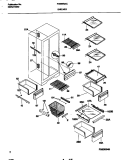 SHELVES Diagram and Parts List for F45WR24CD1  Frigidaire Refrigerator