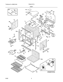 BODY Diagram and Parts List for FEB27S7FCD  Frigidaire Wall Oven