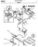 BURNER Diagram and Parts List for FGF333SADB  Frigidaire Range