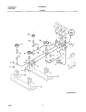 BURNER Diagram and Parts List for PLCS389CCC  Frigidaire Range