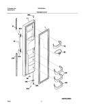 FREEZER DOOR Diagram and Parts List for FRS26KR4AQ4  Frigidaire Refrigerator