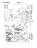 BODY Diagram and Parts List for CPCF3091LFB  Frigidaire Range
